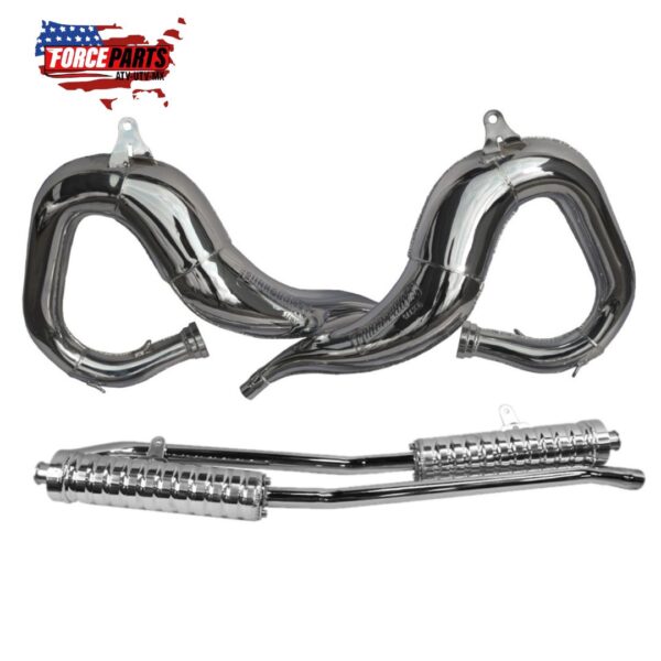 CHROME STYLE EXHAUST SYSTEM FOR YAMAHA BANSHEE350