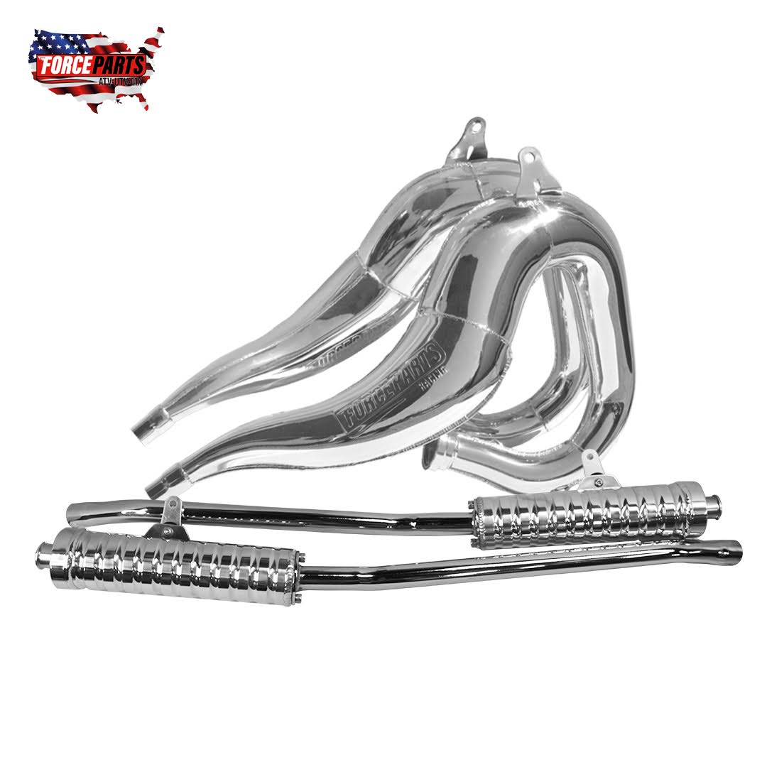 CHROME STYLE EXHAUST SYSTEM FOR YAMAHA BANSHEE350 - Image 4