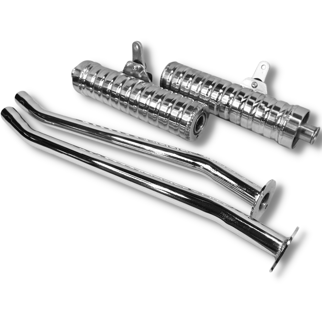 CHROME STYLE EXHAUST SYSTEM FOR YAMAHA BANSHEE350 - Image 2